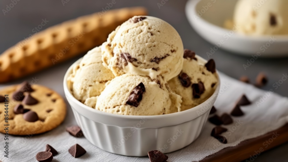  Indulge in the perfect blend of chocolate and vanilla with this delicious ice cream treat