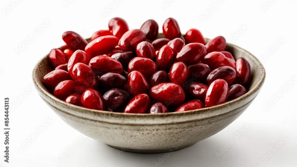 Vibrant red pomegranate seeds in a bowl Vibrant red pomegranate seeds in a bowl