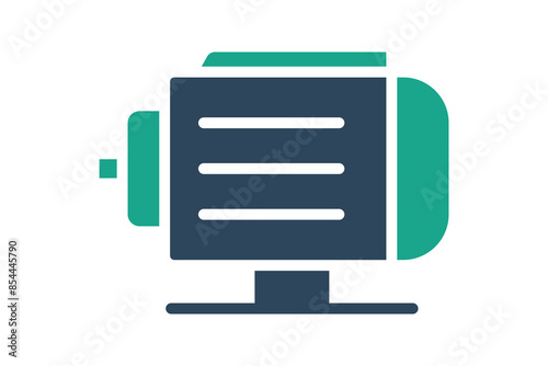 Water pump icon. icon related to pumping. solid icon style. pumping elements vector illustration