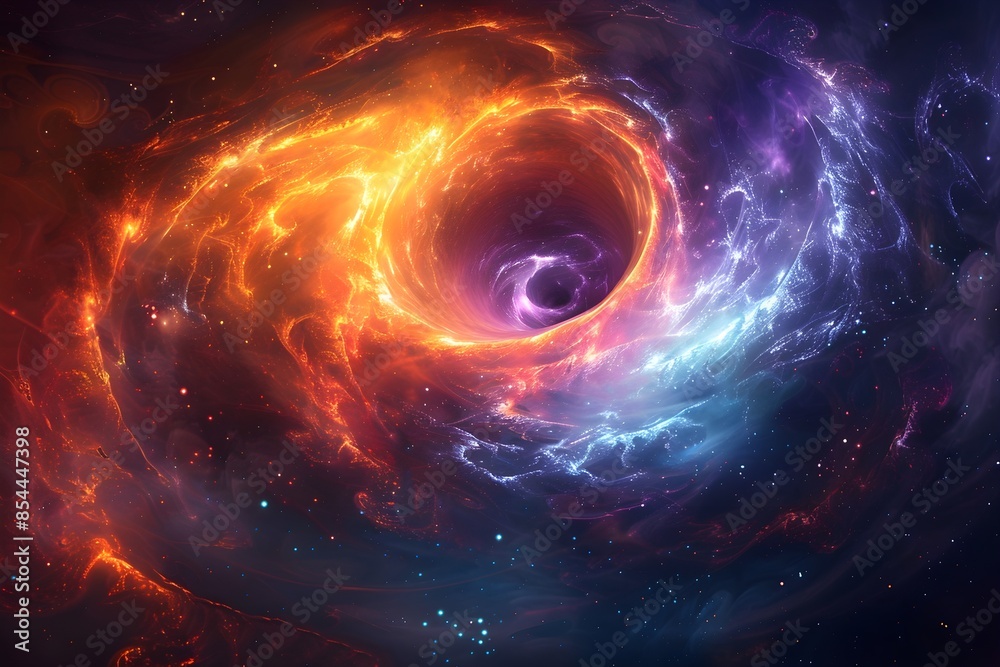 A swirling vortex of particles representing the quantum realm, with vibrant colors and dynamic movement, suggesting the unpredictable and fascinating nature of quantum mechanics A swirling vortex of particles representing the quantum realm, with vibrant colors and dynamic movement, suggesting the unpredictable and fascinating nature of quantum mechanics