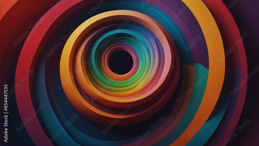 Abstract art featuring a colorful spiral of overlapping geometric shapes with a gradient effect, background, wallpaper Abstract art featuring a colorful spiral of overlapping geometric shapes with a gradient effect, background, wallpaper