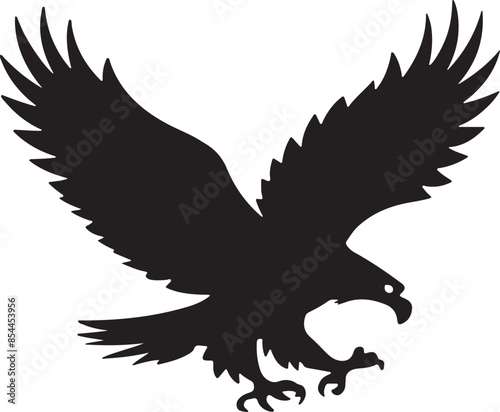 Eagle Silhouette vector Illustration And artwork