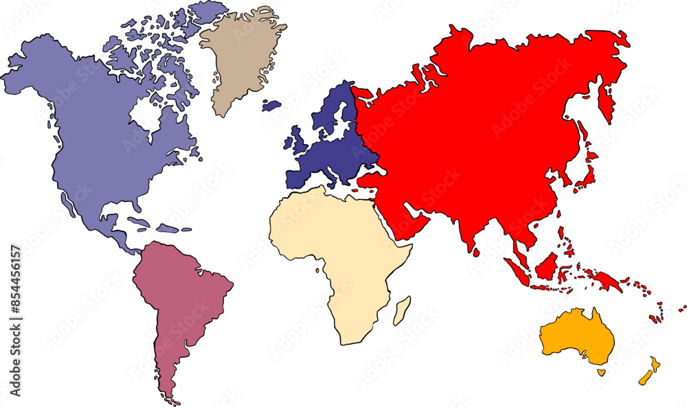 Naklejka premium World Map