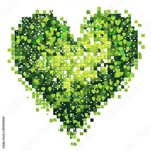 Green heart pixel