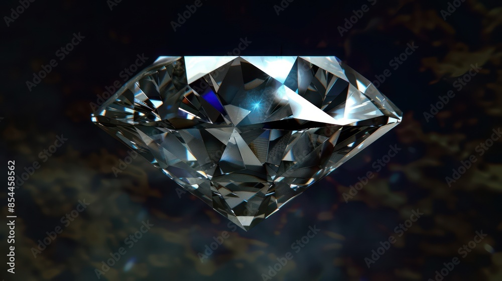 Sparkling Diamond on a Black Background Sparkling Diamond on a Black Background