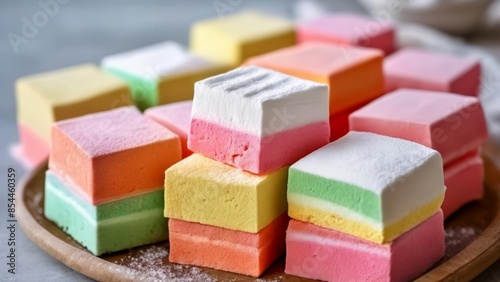  A delightful assortment of colorful layered dessert squares