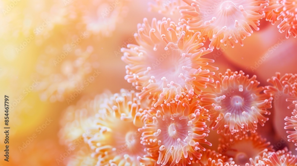 stunning close-up of coral polyps with intricate. undersea background wallpaper concept for designer stunning close-up of coral polyps with intricate. undersea background wallpaper concept for designer