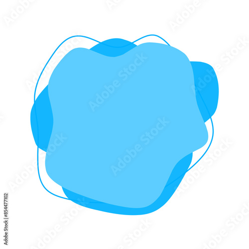 abstract blue blob elements 
