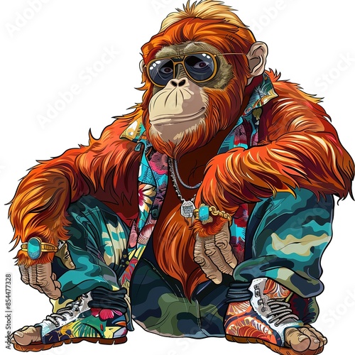 Orangutan global fusion fashion  photo