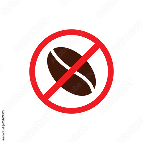 Non caffeine silhouette icon. Vector.