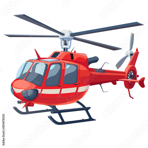 Cartoon Style Helicopter Logo Illustration No Background Perfect for Print on Demand 