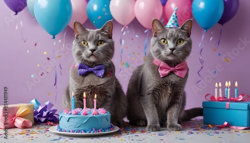 Birthday Celebration for Two Cats