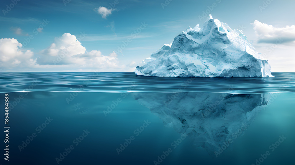 Iceberg - Hidden Danger And Global Warming Concept. Iceberg - Hidden Danger And Global Warming Concept.