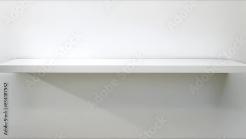 Wallpaper Mural Minimalist white wall shelves with no objects. Concept Minimalist home decor, White wall shelves, Organization, Interior design Torontodigital.ca