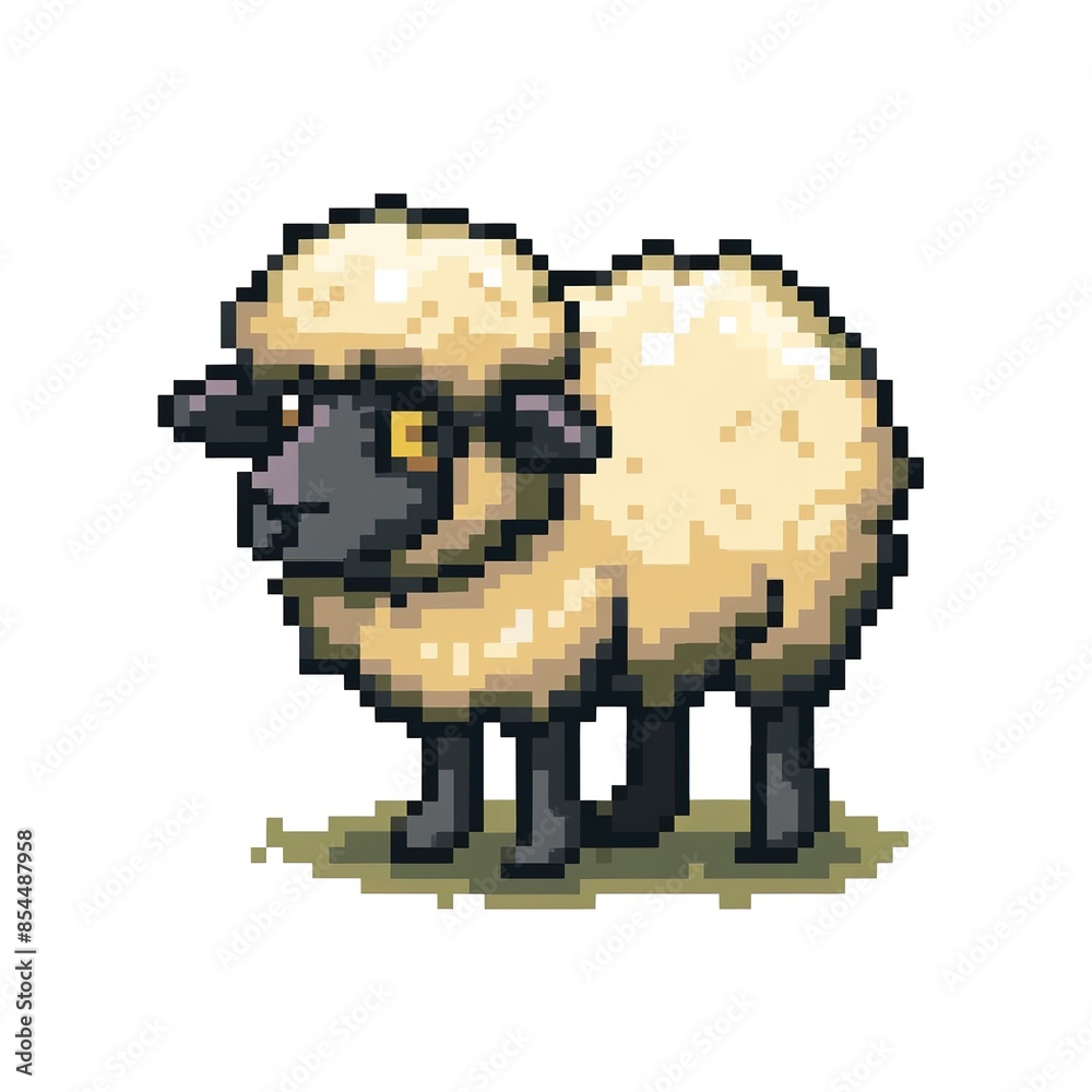 Fototapeta premium Sheep 8-bit