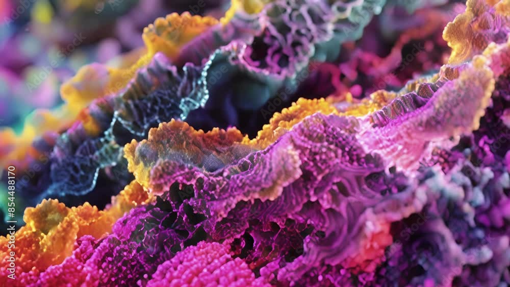 Thin section electron microscope animation capturing the intricate structure of a transcription factor protein. Thin section electron microscope animation capturing the intricate structure of a transcription factor protein.