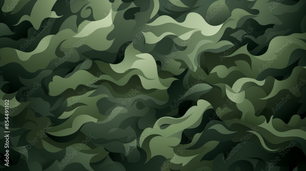 Sleek forest camouflage texture design with clean lines, dynamic colors, and high quality details in a modern flat illustration style. Sleek forest camouflage texture design with clean lines, dynamic colors, and high quality details in a modern flat illustration style.