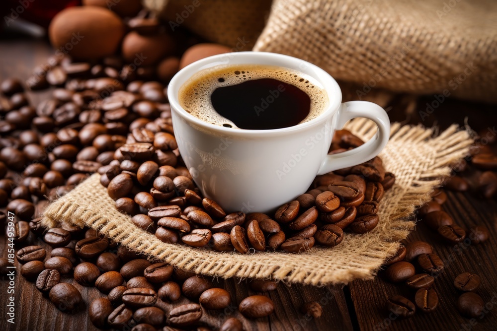 Close up view of morning coffee sip with rich and aromatic flavor for a refreshing start to the day Close up view of morning coffee sip with rich and aromatic flavor for a refreshing start to the day