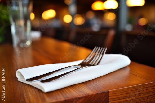 Proper arrangement of silverware on dining table for optimal dining etiquette close up view