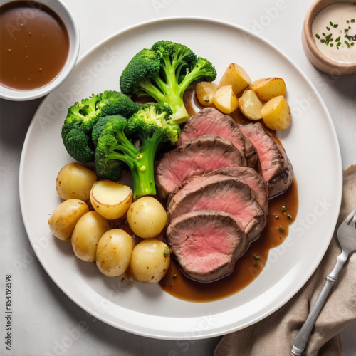 beef steak with vegetables