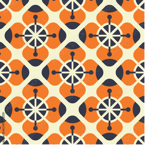 Abstract Geometrical Retro Pattern Wallpaper