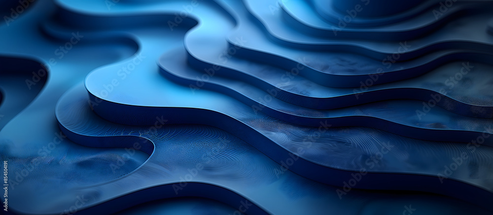 Fototapeta premium Elegant Blue Wavy Background 