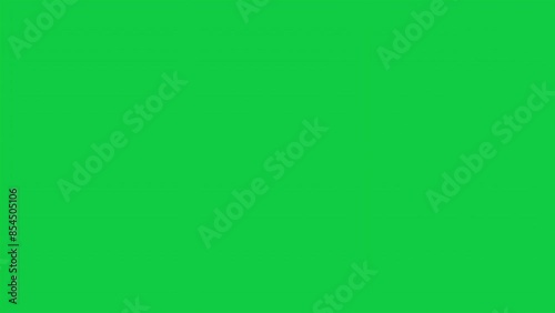 Animation of Golf ball throwing to Closeup Transition isolate on green screen. 3D animation sport.