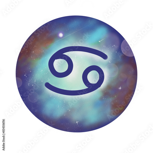 Symbol of people born under the zodiac sign Cancer.