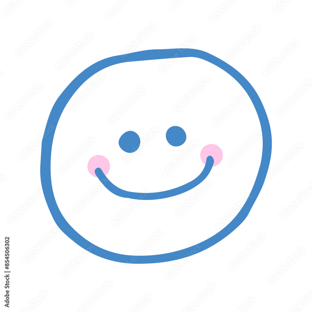 Hand drawn retro smiley emoji illustration Hand drawn retro smiley emoji illustration