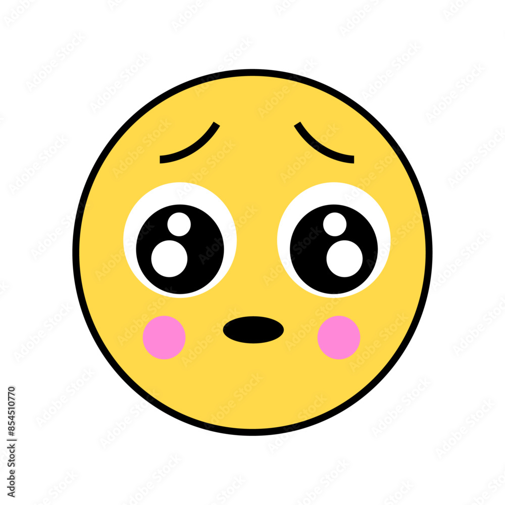 Hand drawn emoji illustration on white background Hand drawn emoji illustration on white background