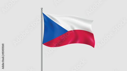Waving National Flag Of Czech Republic. 3D Flag Vector Free Download Waving National Flag Of Czech Republic. 3D Flag Vector - GFXLoad