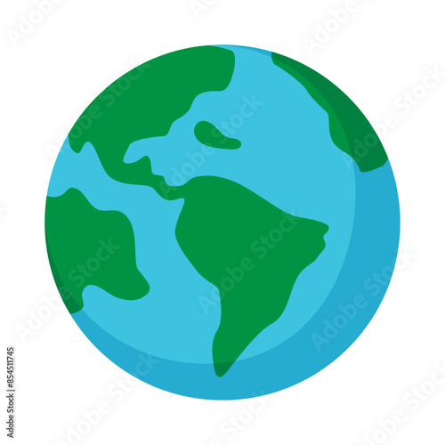 Planet Earth icon Earth day flat symbol