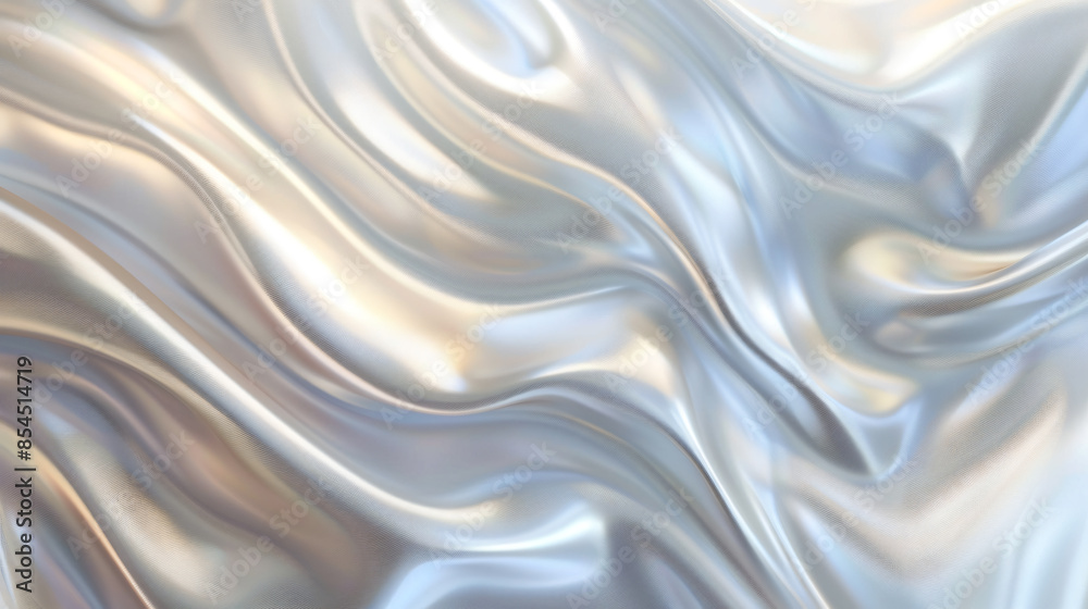 Obraz premium Abstract white background with smooth lines and gradients, soft light and shadow effects, elegant silver color scheme