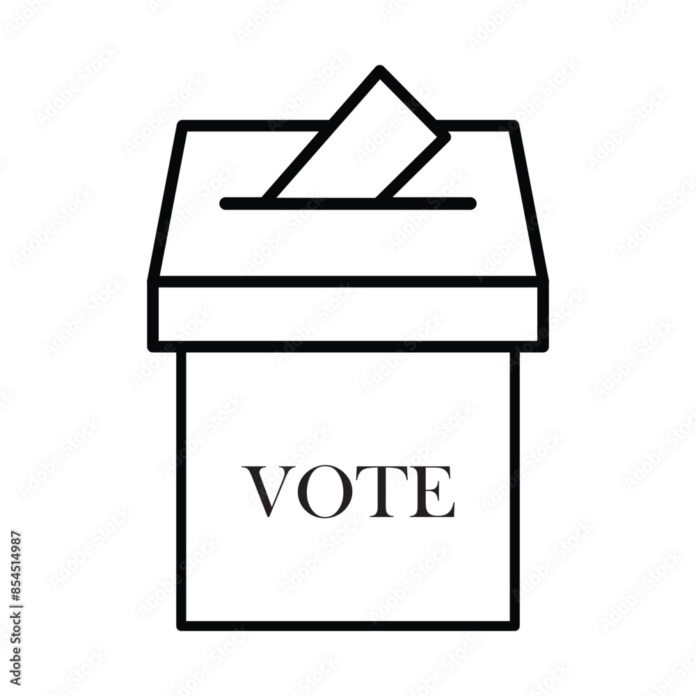 Vote box line icon Vector . Hand putting ballot paper in the voting box. Election illustration. Hand voting ballot box sign vector icon. Vector illustration. Eps file 7. Vote box line icon Vector . Hand putting ballot paper in the voting box. Election illustration. Hand voting ballot box sign vector icon. Vector illustration. Eps file 7.
