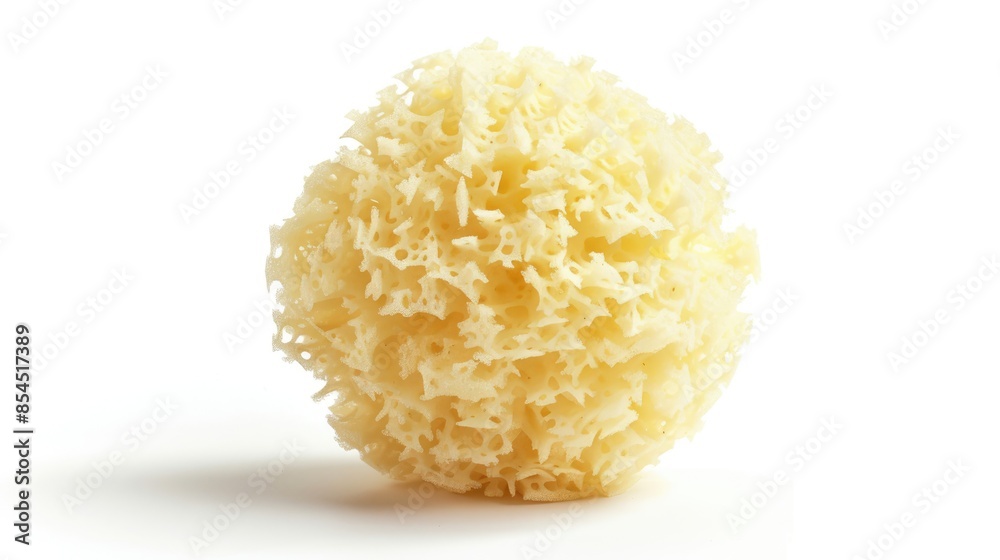 Shower sponge with puff isolated on a white background