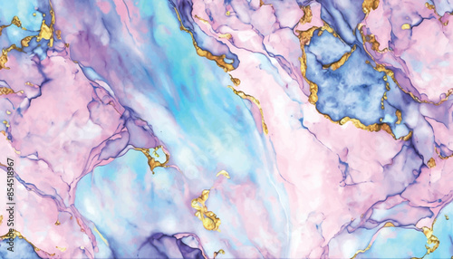 Multicolor brushed marbled surface. Abstract colorful illustration. Texture of marble. Vector illustration.	