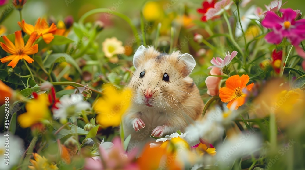 Fototapeta premium A hamster hiding picture