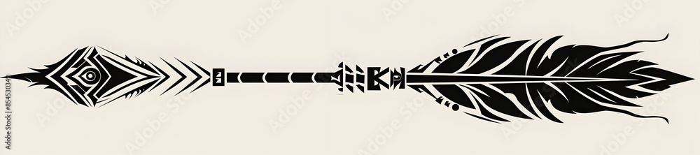 Minimal Tribal Arrow with Spiral Minimal Tribal Arrow with Spiral