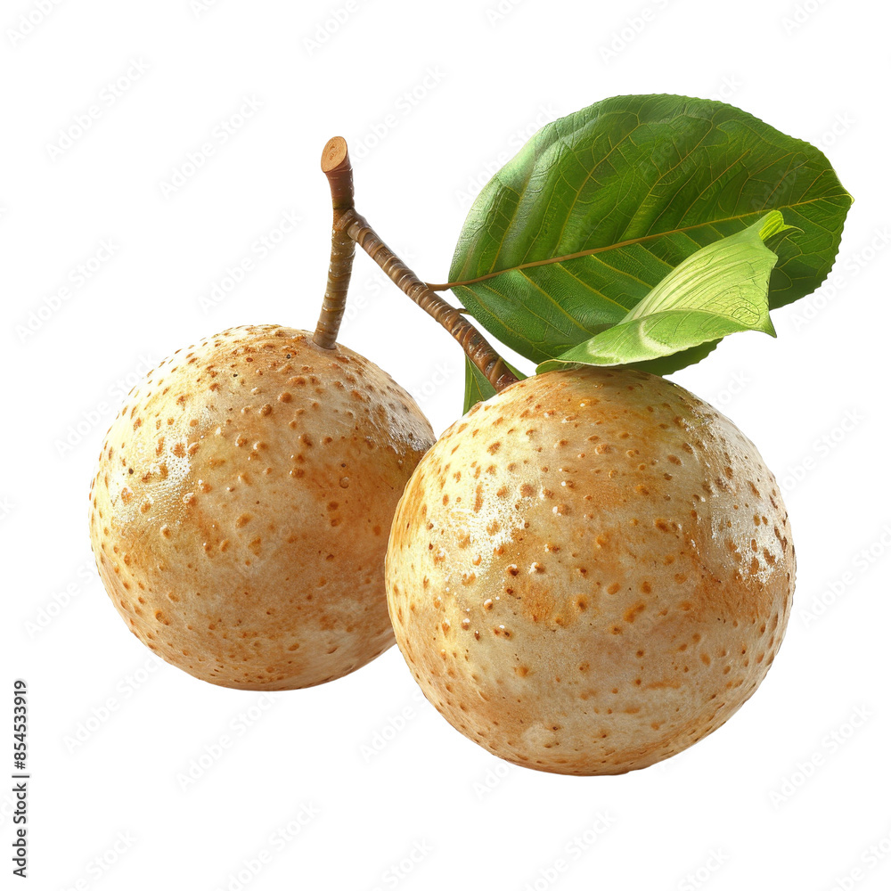 Fresh Longan Fruits with Leaves, isolated on white background, transparent background Fresh Longan Fruits with Leaves, isolated on white background, transparent background