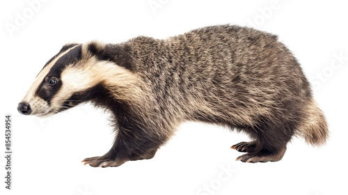 Badger isolated on white background