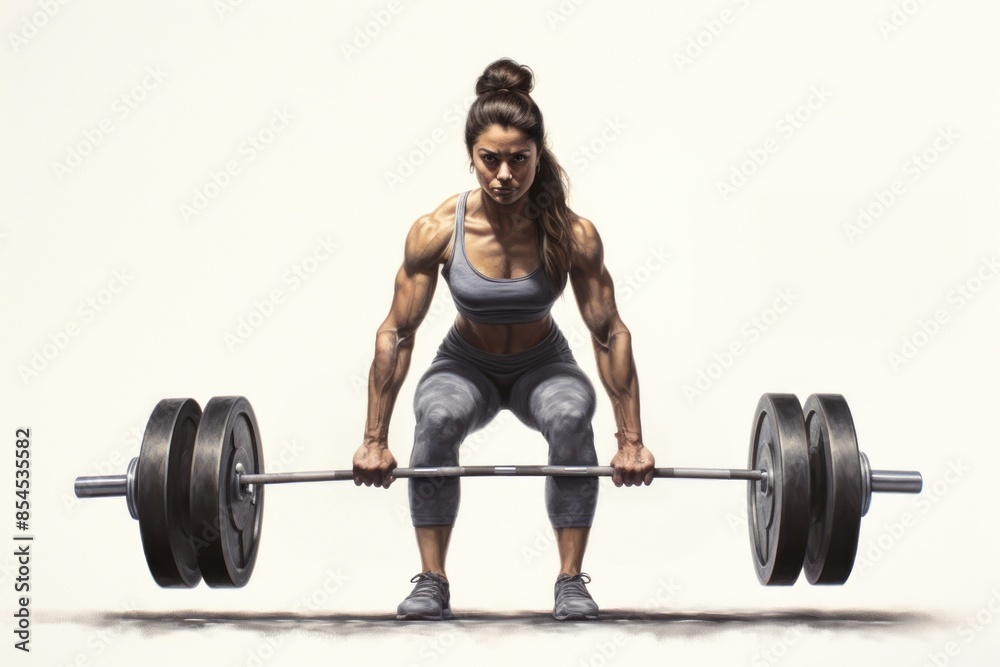 Woman deadlift sports adult gym. Woman deadlift sports adult gym.