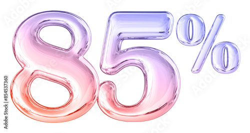 85 Percent Gradient Number 3D