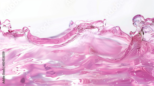 Wallpaper Mural Elegant Pink Liquid Movement on White Background Torontodigital.ca