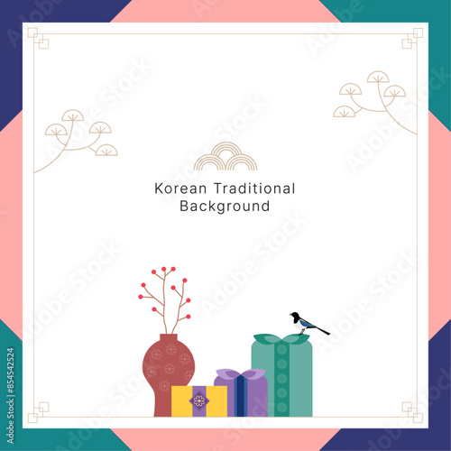 한국 전통 백그라운드 일러스트
