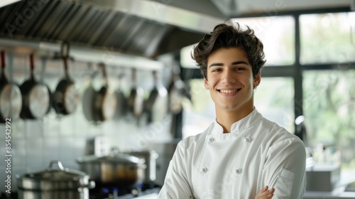 The young smiling chef photo