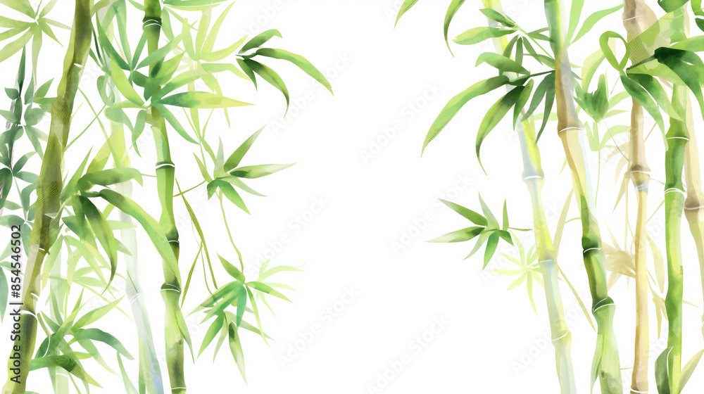 竹林の水彩画の背景イラスト 16:9 竹林の水彩画の背景イラスト 16:9