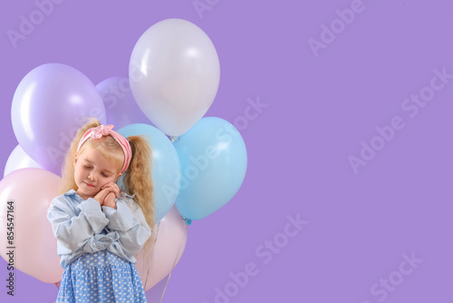 Cute little girl with beaut...