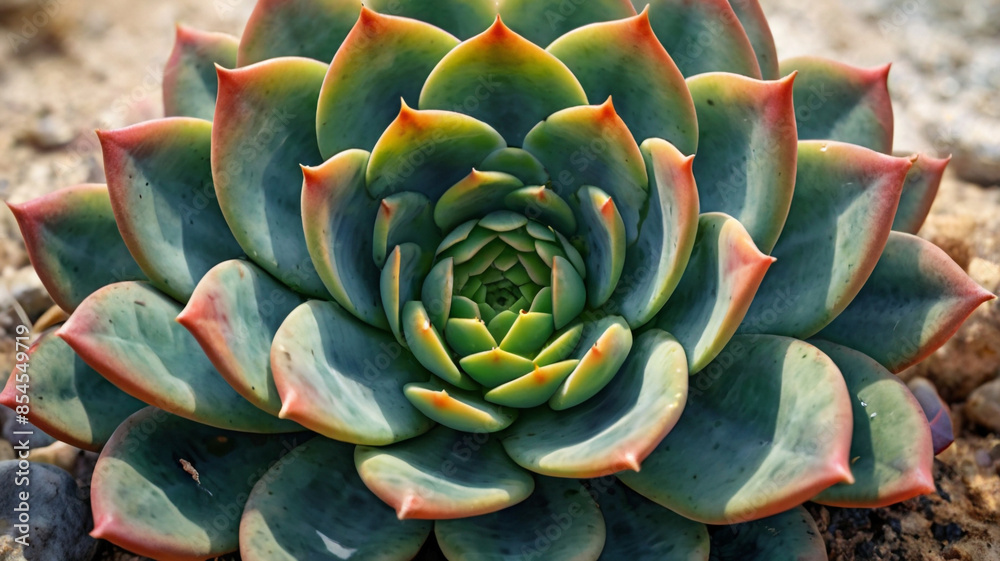 Watercolor painting: The geometric beauty of a succulent, its unique shapes and water-storing abilities a marvel of desert adaptation, Watercolor painting: The geometric beauty of a succulent, its unique shapes and water-storing abilities a marvel of desert adaptation,