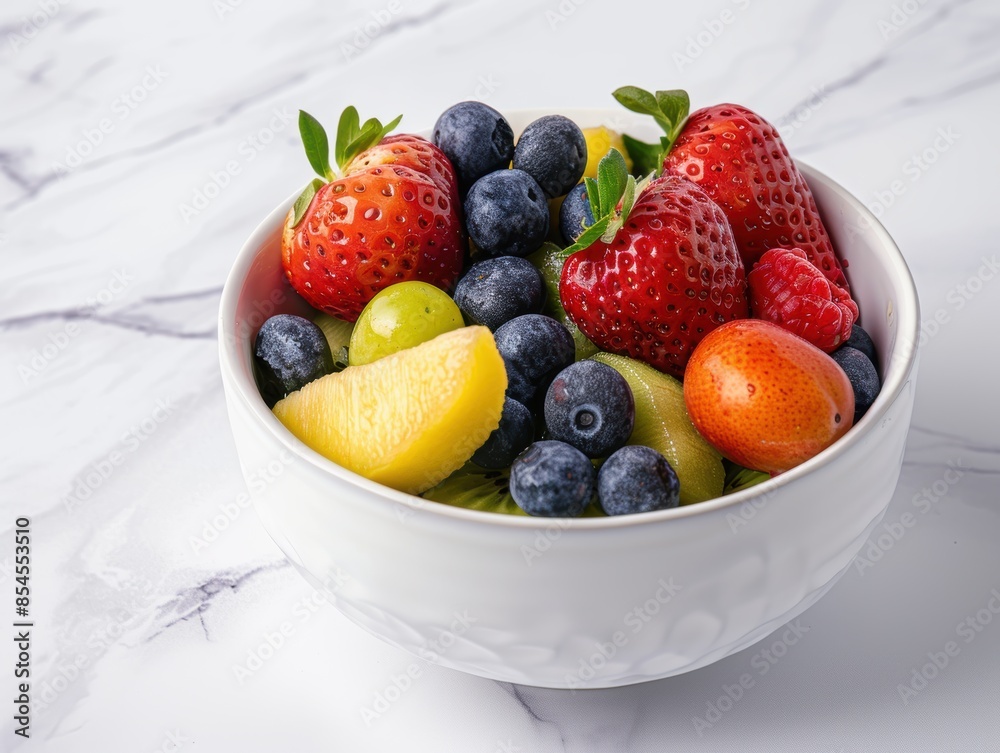 Assorted fresh fruit in a bowl Assorted fresh fruit in a bowl