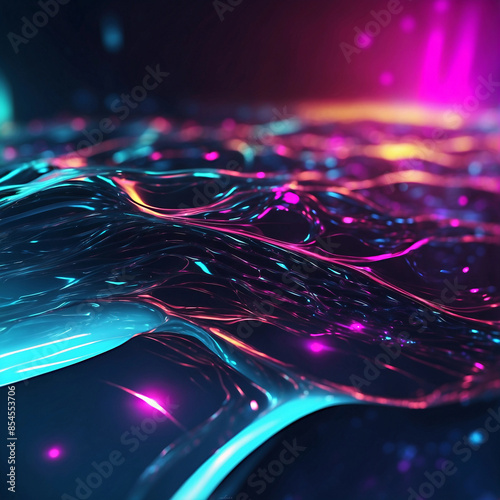 Abstract futuristic metallic liquid background